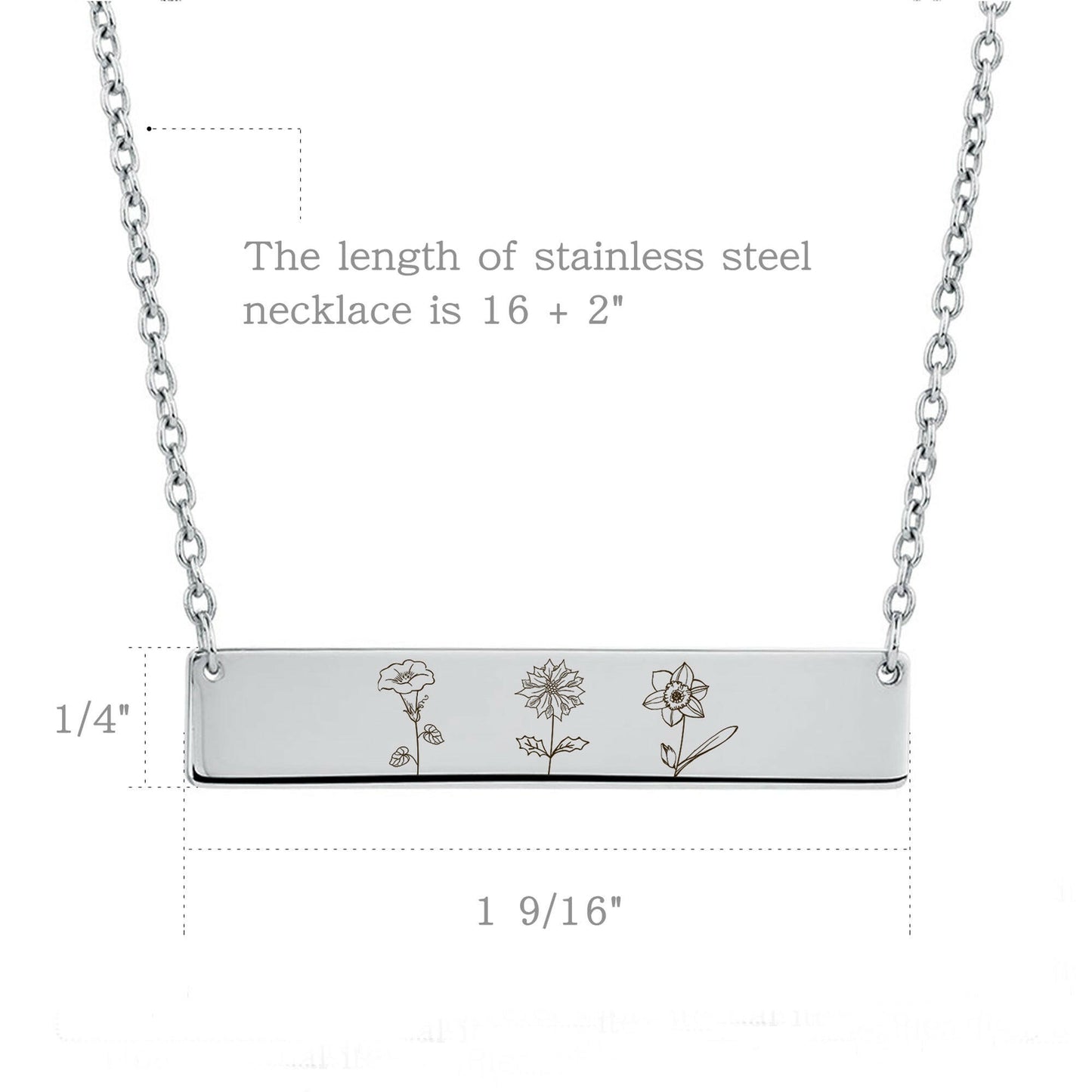 Customized Birthday Gifts Love Jewelry Mom Sister Friends Family Couple Long Distance Necklace.