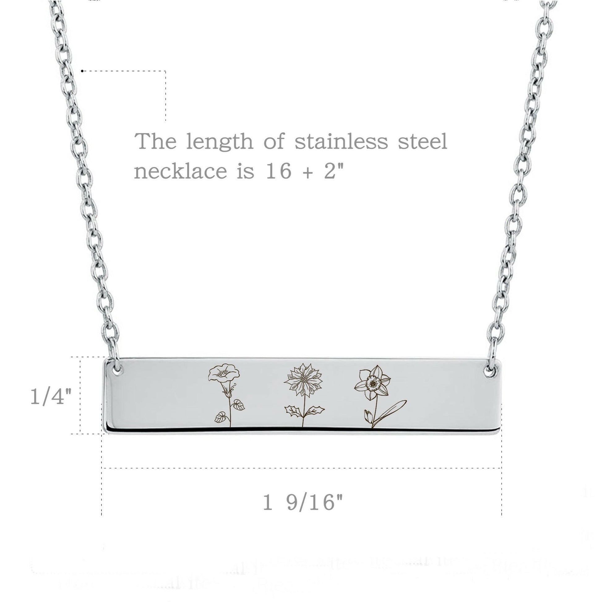 Customized Birthday Gifts Love Jewelry Mom Sister Friends Family Couple Long Distance Necklace.