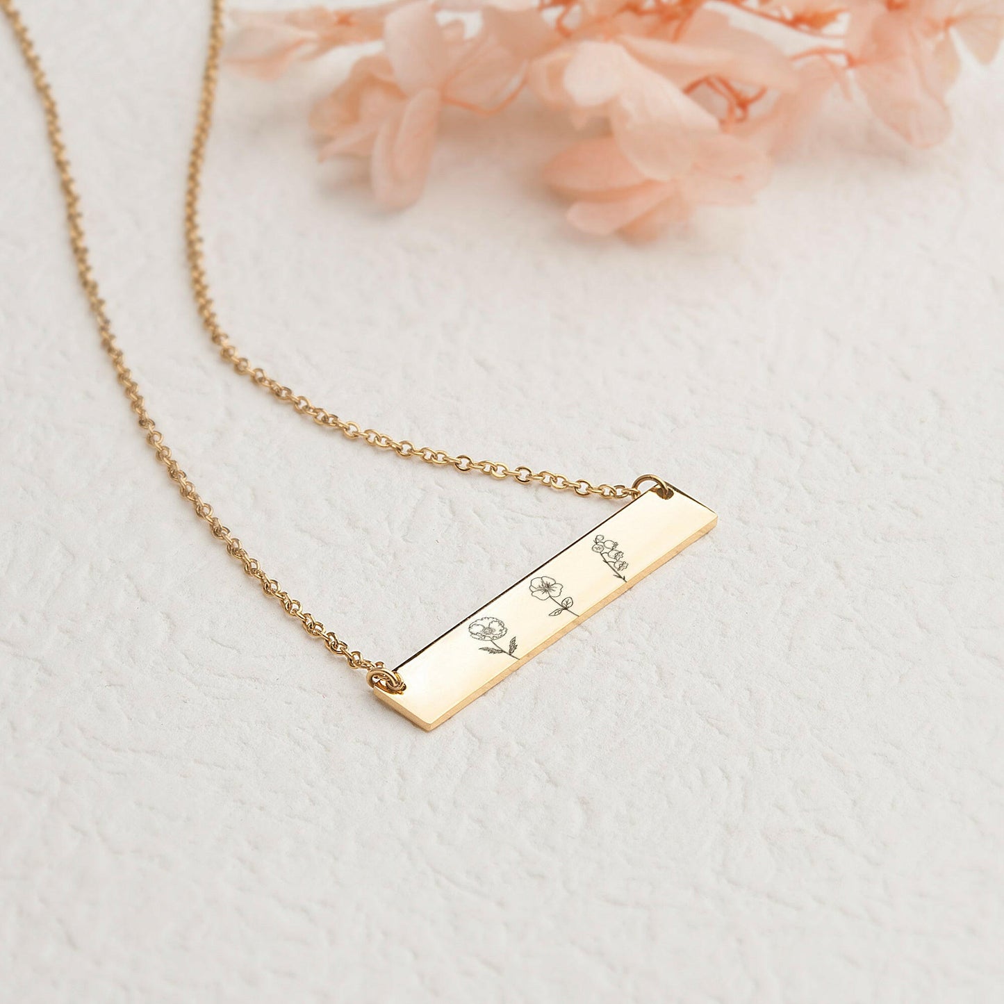 Customized Birthday Gifts Love Jewelry Mom Sister Friends Family Couple Long Distance Necklace.