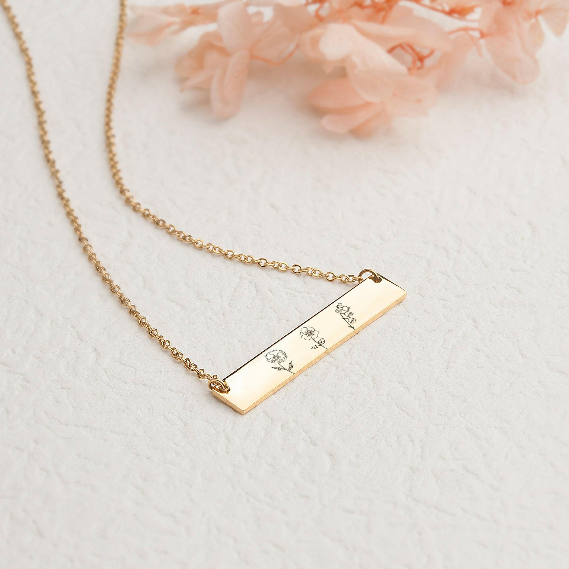 Customized Birthday Gifts Love Jewelry Mom Sister Friends Family Couple Long Distance Necklace.