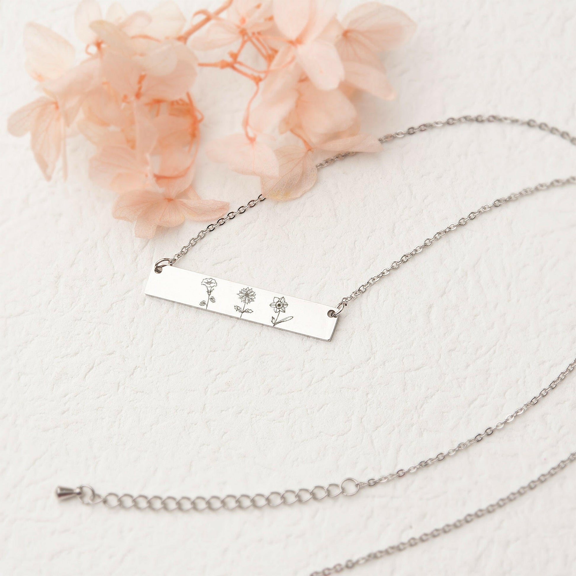 Customized Birthday Gifts Love Jewelry Mom Sister Friends Family Couple Long Distance Necklace.