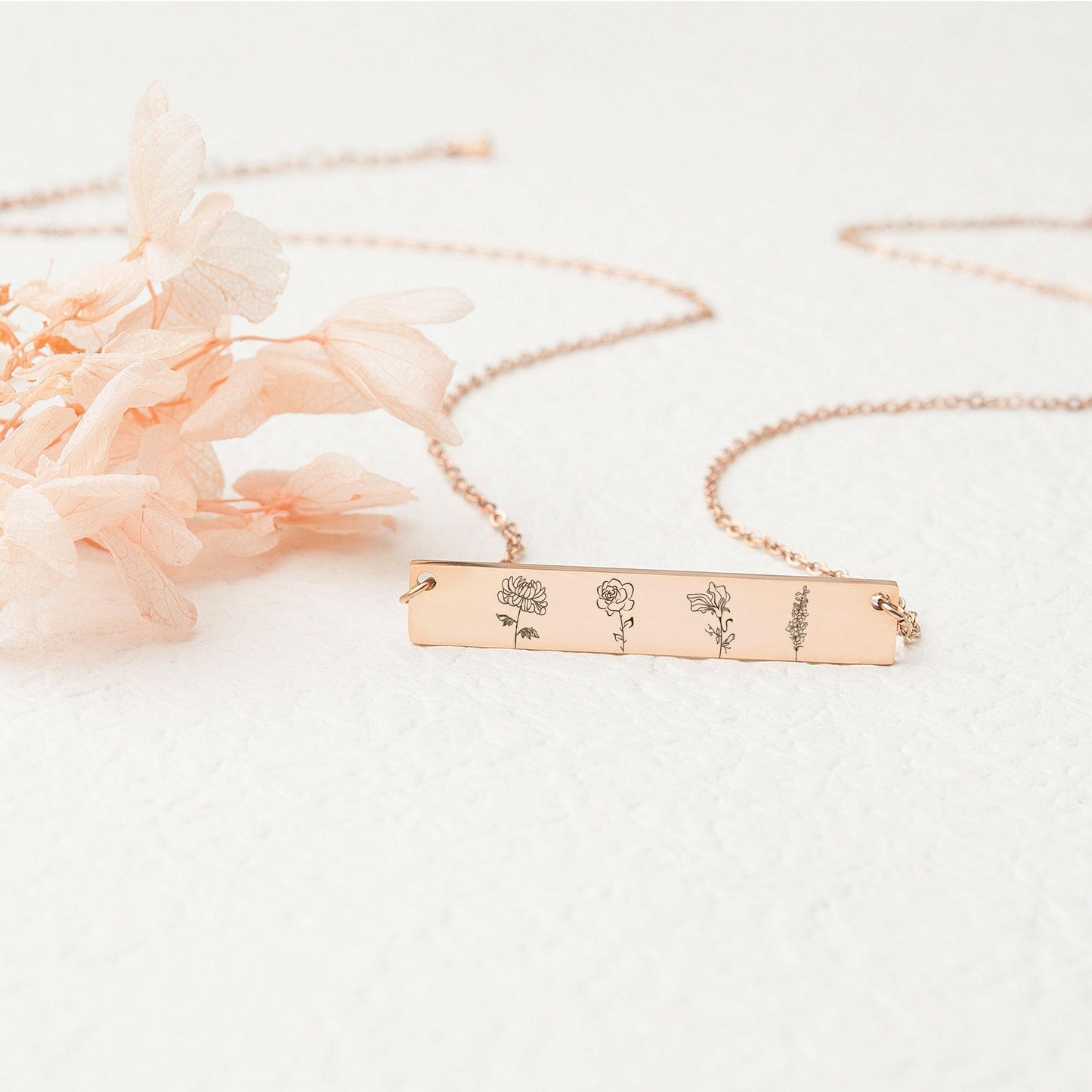 Customized Birthday Gifts Love Jewelry Mom Sister Friends Family Couple Long Distance Necklace.