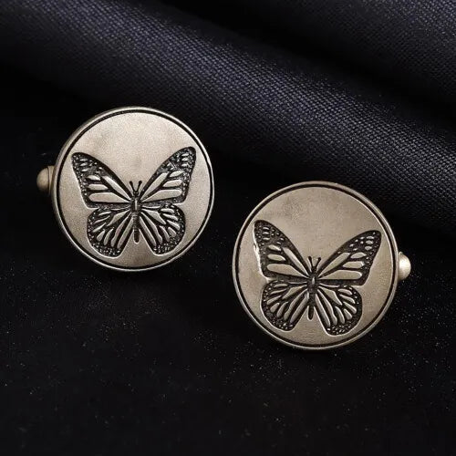Dainty Butterfly Brass Cufflink Pair
