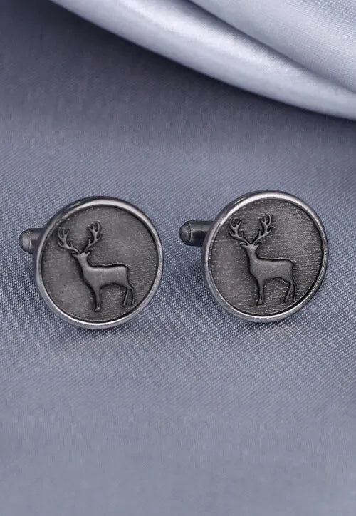 Daring Deer Brass Cufflink Pair