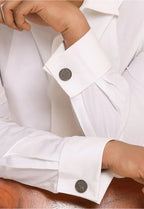 silver Deer Brass Cufflink Pair