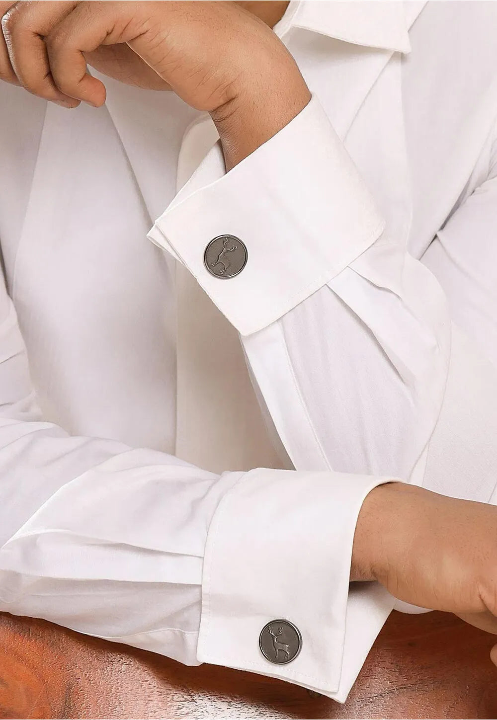 Daring Deer Brass Cufflink Pair