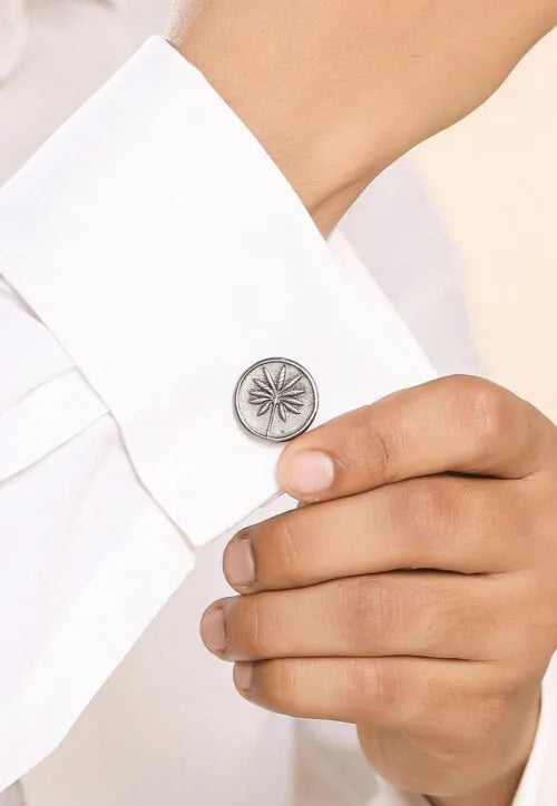 Antique Silver Palm Tree Cufflinks