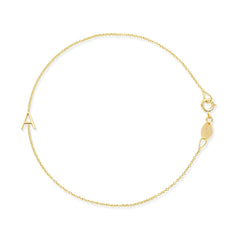 Custom Gold Bracelet - 1 Letter