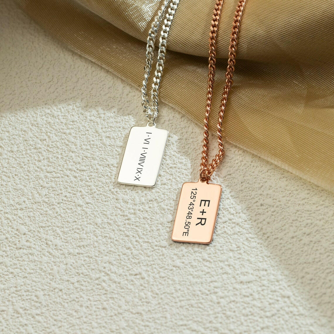 Personalized Name Bar Necklace 925 Sterling Silver Necklace.