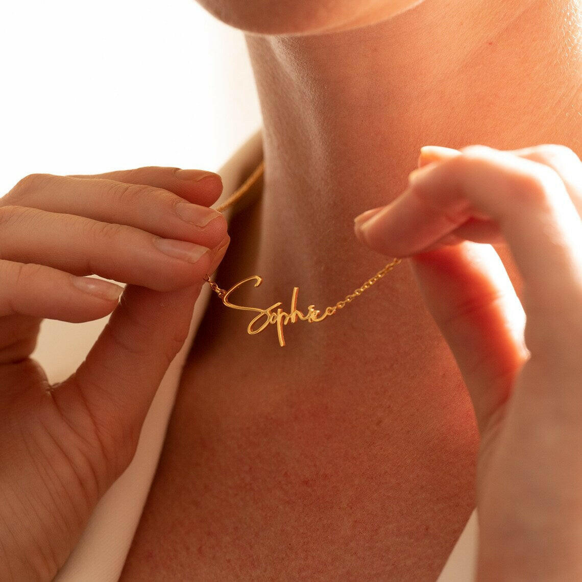 Personalized Sterling Silver Name Necklace Necklace.