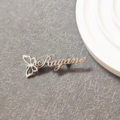 Butterfly Custom Name Lapel Brooch Pin