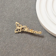 Butterfly Custom Name Lapel Brooch Pin