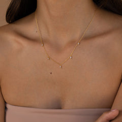 Marquise Station Necklace