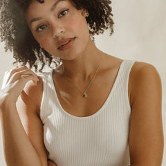 Pave Initial Heart Necklace