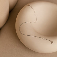 Micro Rolo Chain Anklet in Sterling Silver