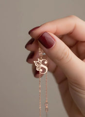 Butterfly Initial Necklace