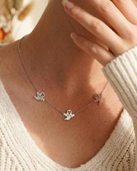 Cute Ghost Charms Station Necklace