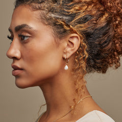 Margot Pearl Hoops Earring