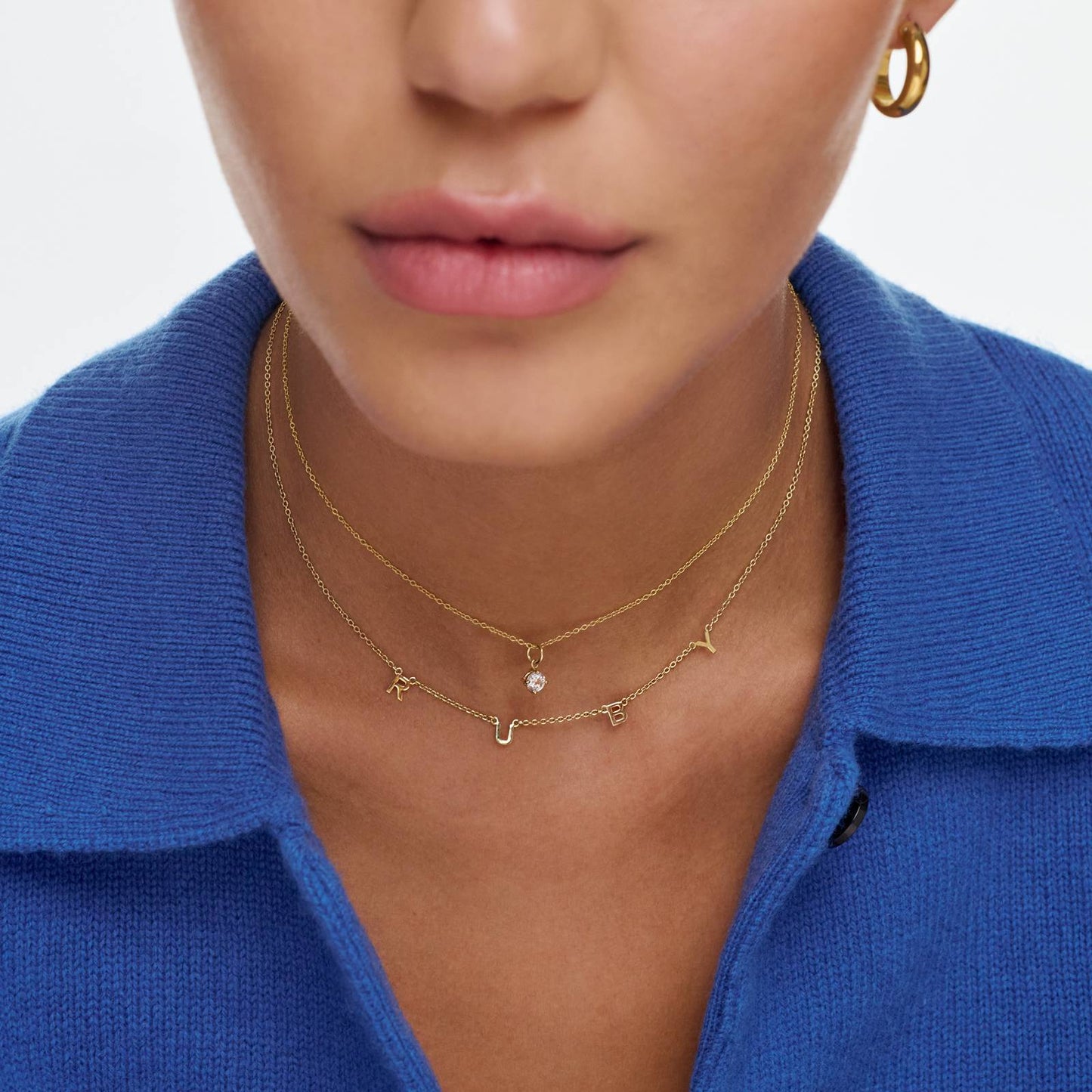 Inez Initial Name Necklace