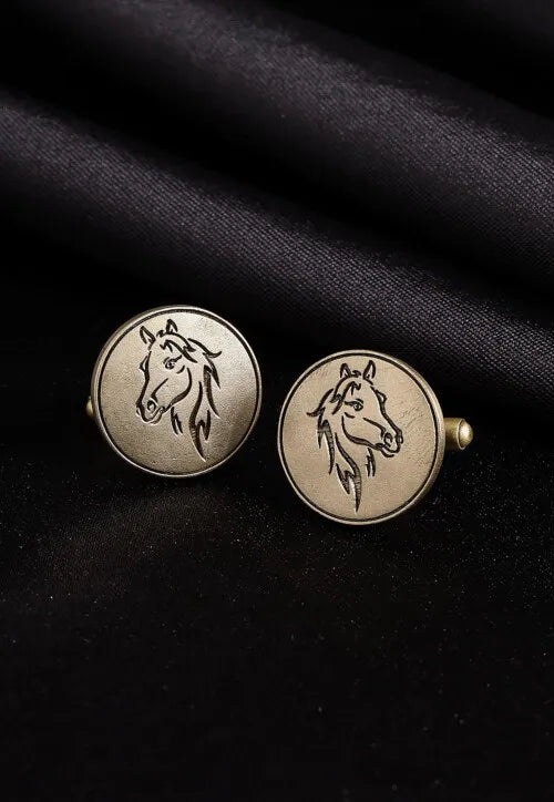 Silver Horse Antique Cufflinks