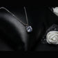 Silver Classic Solitaire Pendant Set.