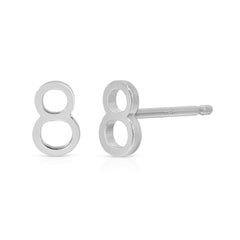 14K Gold Number Stud
