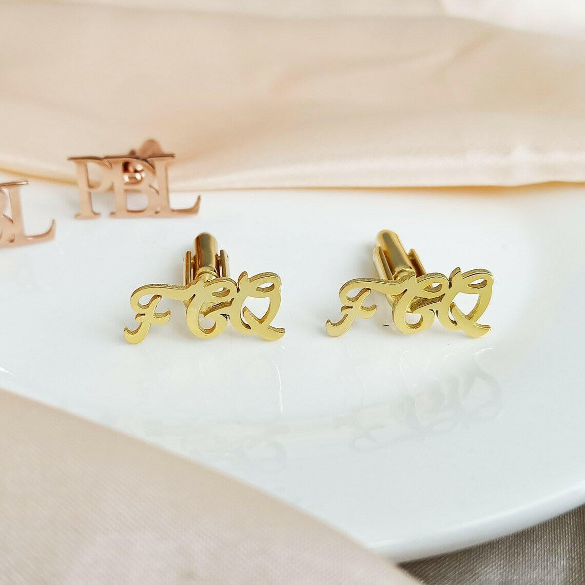 Personalised Initial Letter Name Cufflinks cufflink.