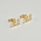 Personalised Initials Heart Cuff Link cufflink.