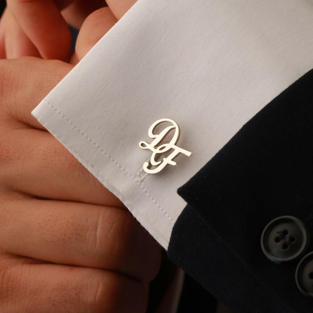 Personalised Monogram Cufflinks for Groom cufflink.