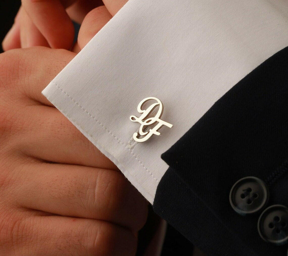 Personalised Monogram Cufflinks for Groom cufflink.