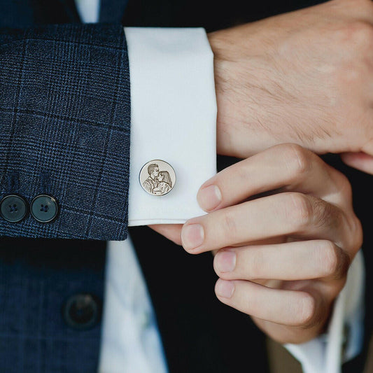 Personalised Photo Engraved Cufflinks cufflink.