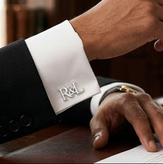 Personalized Initial Groom Wedding Cufflinks For Men And Boys