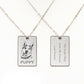 Personalize Photo Dog Tag Necklace for Men Necklace.