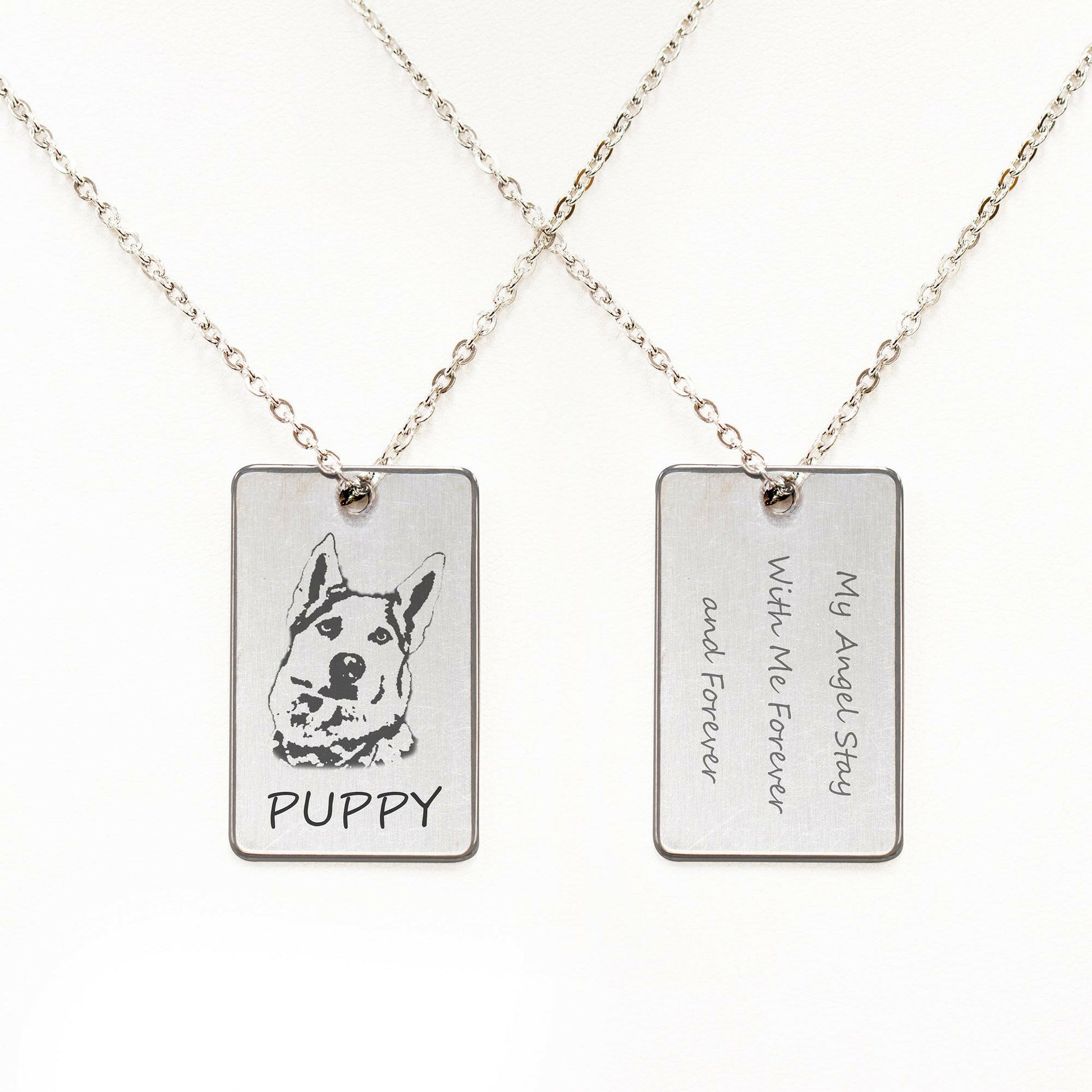 Personalize Photo Dog Tag Necklace for Men Necklace.