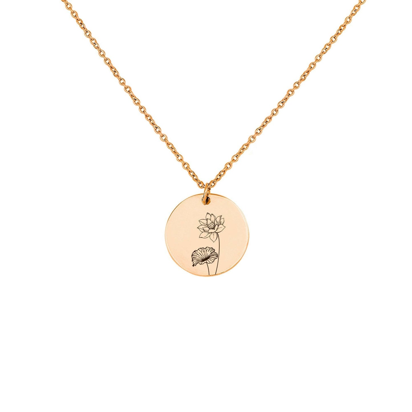 Personalized Birth Flower Necklace Necklace.
