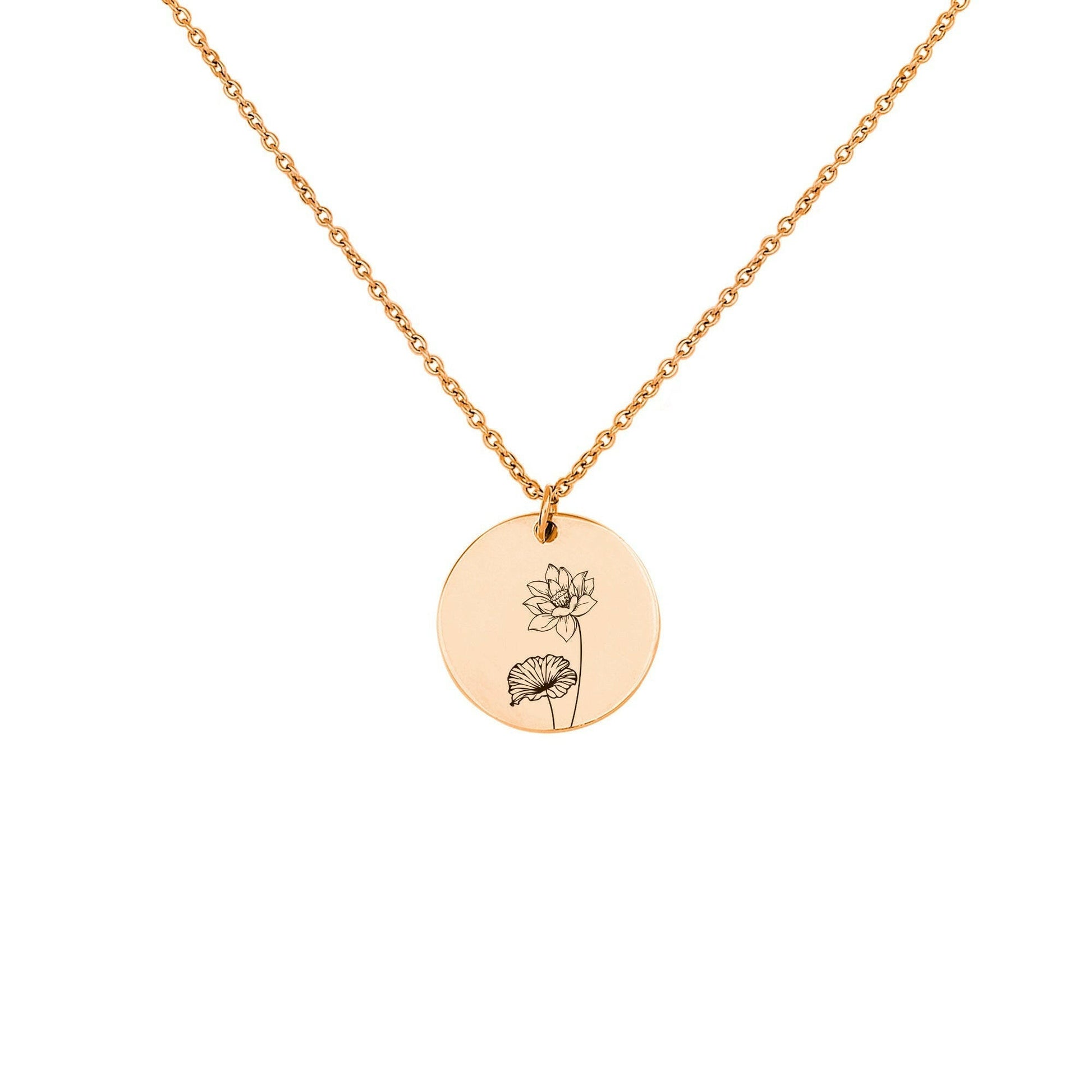 Personalized Birth Flower Necklace Necklace.