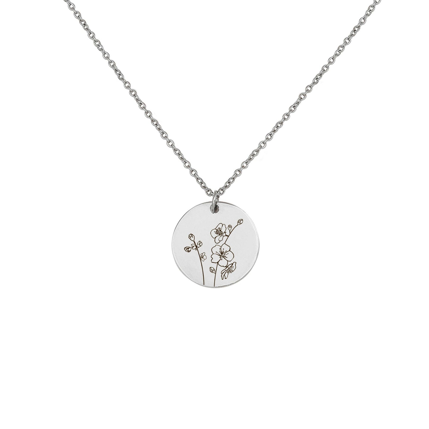 Personalized Birth Flower Necklace Necklace.