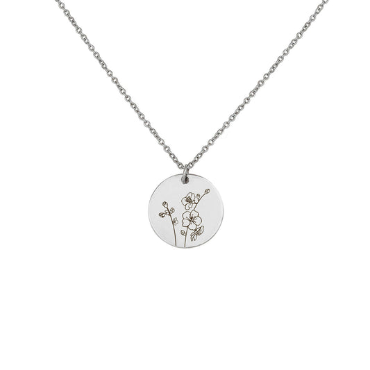 Personalized Birth Flower Necklace Necklace.