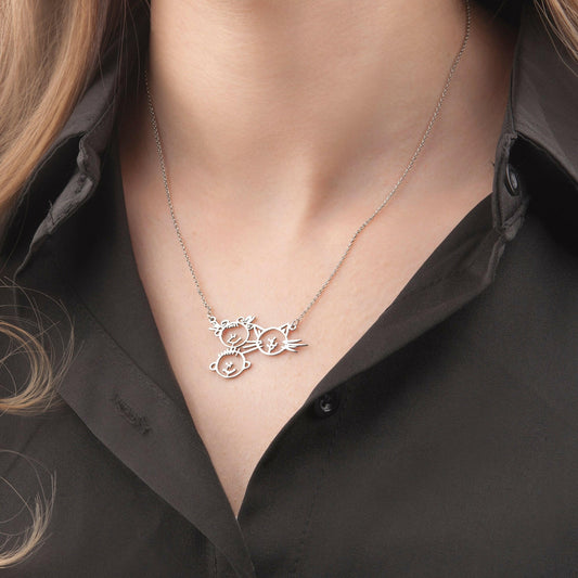 Personalized Children Drawing Necklace Necklace.