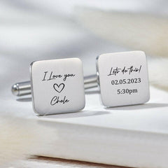 Personalized Engraving Square Cufflinks cufflink.