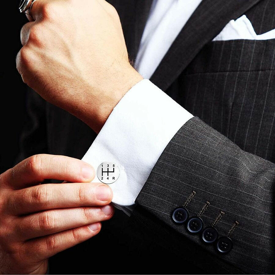 Personalized Gear Shifter Cufflinks For Men cufflink.