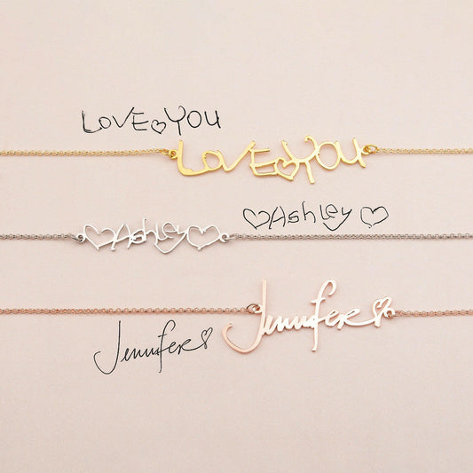 Personalized Handwriting Necklace Necklace.