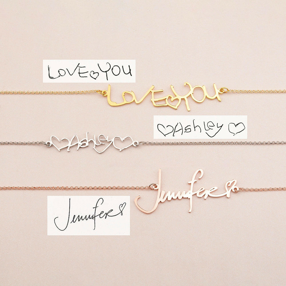 Personalized Handwriting Necklace Necklace.