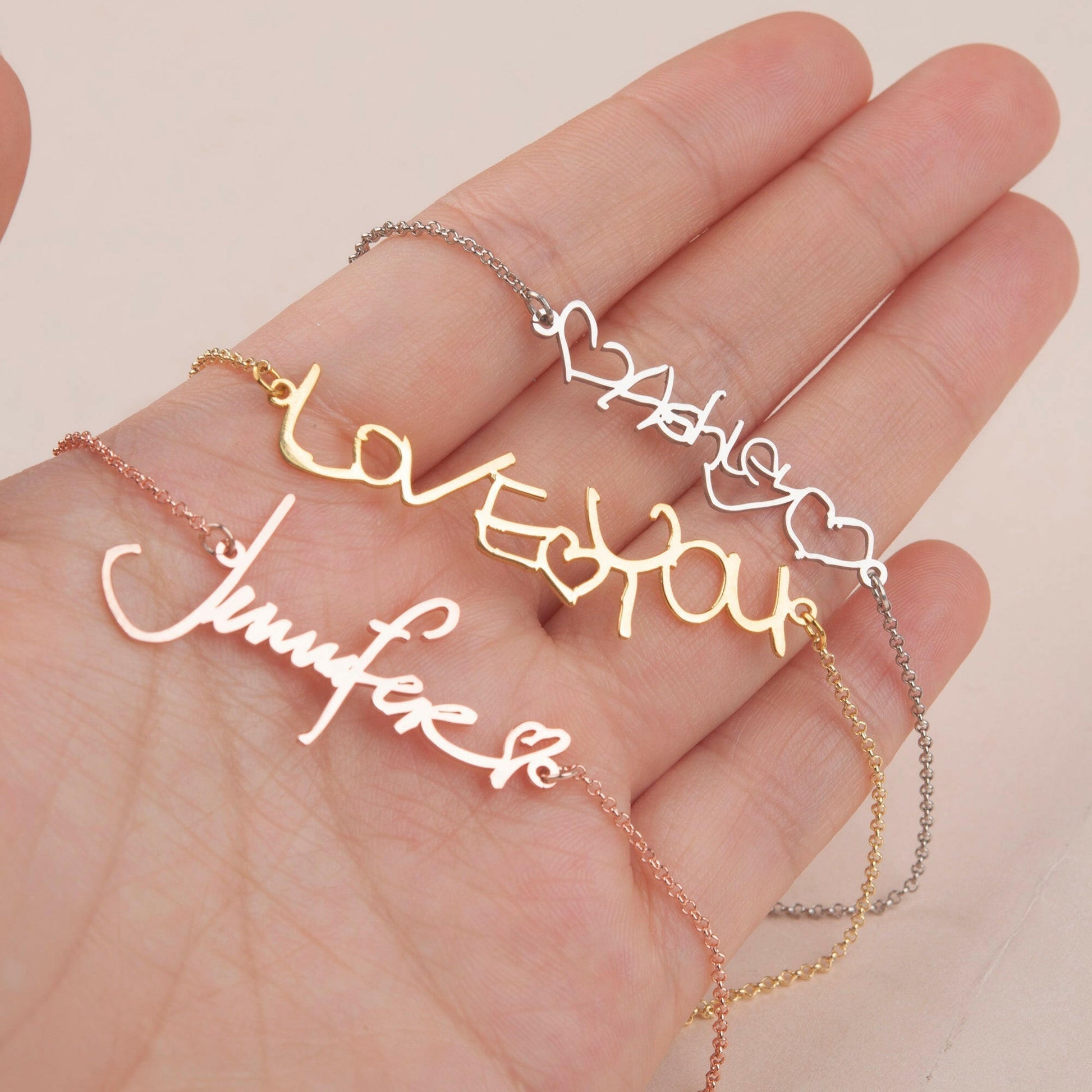 Personalized Handwriting Necklace Necklace.