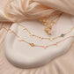 Personalized Horizontal Charms and Birthstone Necklace Necklace.