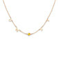 Personalized Horizontal Charms and Birthstone Necklace Necklace.