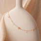 Personalized Horizontal Charms and Birthstone Necklace Necklace.