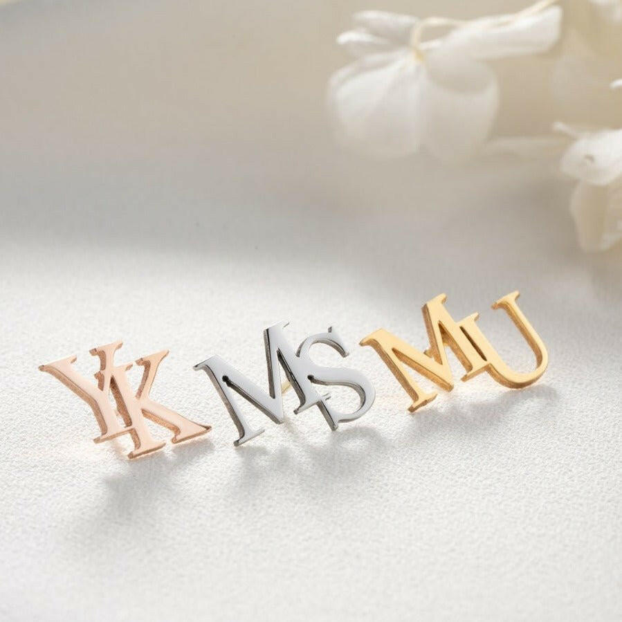 Personalized Initial Letters Brooch, Bride - Groomsmen Brooch.