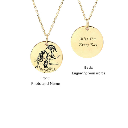 Personalized Mother and Daughter Photo Necklace Necklace.