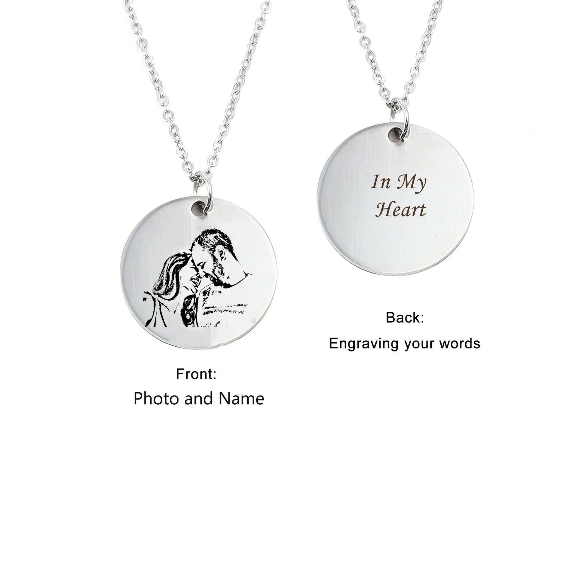 Personalized Mother and Daughter Photo Necklace Necklace.
